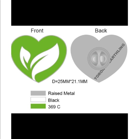 Green Leaf Plantbased lapel Pin - Picture 2 of 6
